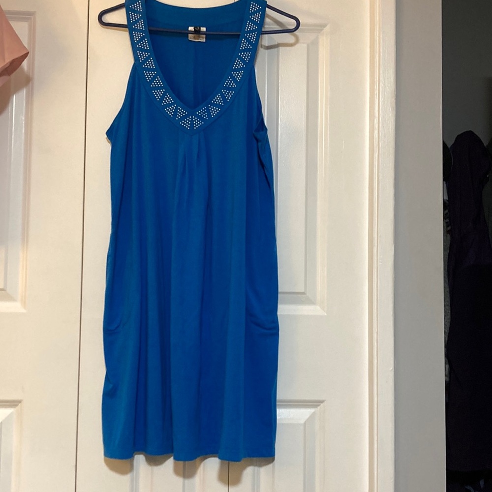 Point Zero Ocean royal blue dress with pockets .
